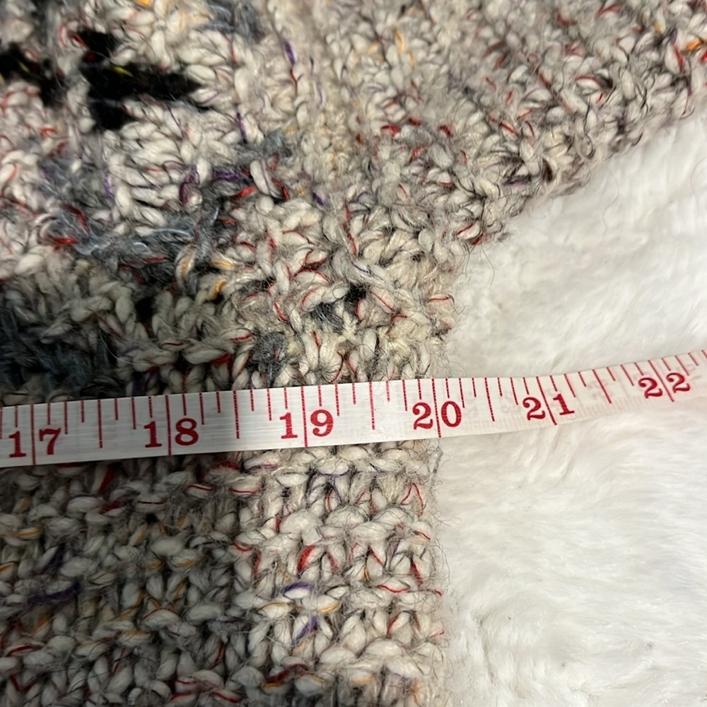 Free People Love Big Fair Isle Sweater Boho Chunky Knit Cozy Oversized - Picture 10 of 11